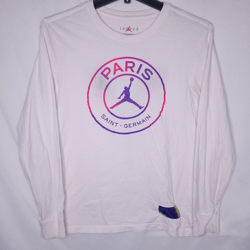 Jordan Paris Saint Germain T Shirt Mens Large White Gradient